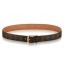 Best 1:1 Louis Vuitton Monogram Cowskin Leather Belt Coffee JK3126eT55