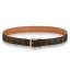 Best 1:1 Louis Vuitton Monogram Cowskin Leather Belt Coffee JK3126eT55