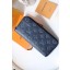 Copy Louis Vuitton ZIPPY WALLET VERTICAL M62295 Navy Blue JK108Kn92