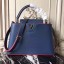 Designer Louis Vuitton Original Leather CAPUCINES PM M42450 Blue JK2171vs94