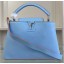 Fake Louis Vuitton Original Taurillon Leather CAPUCINES BB Bag M90294 Light Blue JK2415eZ32