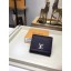 First-class Quality Louis Vuitton Calf Leather LOCKME II COMPACT WALLET M64309 Black JK530fm32