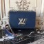 First-class Quality Louis vuitton original epi leather TWIST MM M50332 dark blue JK1865xO55