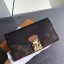 Knockoff High Quality Louis Vuitton Monogram Canvas PALLAS WALLET M58414 Black JK458Lg12