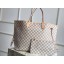 Louis Vuitton Damier Azur Original Leather Bolso NEVERFULL GM N41604 Pink JK597ED90