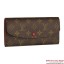 Louis Vuitton M60136 Monogram Canvas Emilie Wallet Rouge JK748bT70