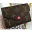Louis Vuitton Monogram Canvas Victorine Wallet M62360 Rose JK563yk28