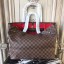 Louis Vuitton original Damier Ebene Canvas Neverfull GM N51106 Red JK1356lU52