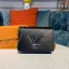Louis Vuitton TWIST BELT CHAIN WALLET M68559 black JK959lq41
