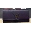 Replica Louis Vuitton Litchi Leather LOUISE WALLET M60766 Black JK636CQ60