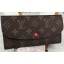 Replica Louis Vuitton Monogram Canvas Emilie Wallet M60696 Red JK574EO56