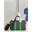 Replica Louis Vuitton Monogram Canvas KEEPALL BANDOULIERE 25 M20900 green JK5653XB19