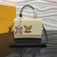 Replica Louis vuitton original CRAFTY TWIST tote bag M56780 cream JK748XB19