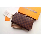 AAA Replica Louis Vuitton Damier Ebene Canvas Zippy Wallet 63503 pink JK418cf50