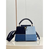 AAA Replica Louis Vuitton denim CAPUCINES BB M59269 blue JK5921Oy84