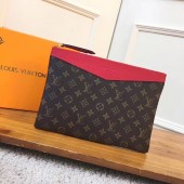 Best 1:1 Louis vuitton original Monogram Canvas DAILY POUCH M62048 red JK1401OR71