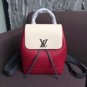 Copy Louis Vuitton LOCKME BACKPACK M52734 Lie De Vin Etain Creme JK1543Zn71