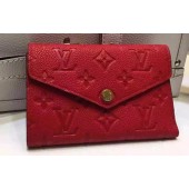 Fake Best Louis Vuitton Monogram Empreinte SARAH WALLET M61184 Red JK633Nk59