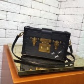 Fake Cheap Louis Vuitton Epi Leather PETITE MALLE M54650 Black JK2276Kt89