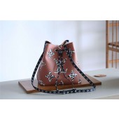Fake Louis Vuitton Monogram Canvas Neonoe Adjustable Strap Handbag M44020 brown JK1468lF58