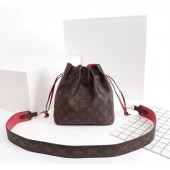 Fake Louis Vuitton Monogram Canvas NOE POUCH M43445 red JK1377EQ38