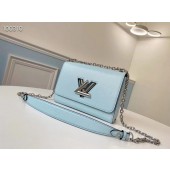 Fake Louis vuitton original epi leather TWIST MM M66119 sky blue JK852RY48