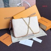 Fake Louis Vuitton POCHETTE DOUBLE ZIP M63919 white JK1382uQ71