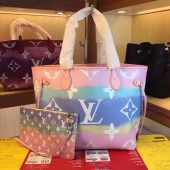 First-class Quality Louis Vuitton Monogram Canvas Original NEVERFULL M45128 pink JK864Sf41