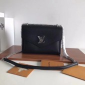 High Quality Imitation Louis vuitton Original Leather Evening Bag Clutch Love Note MYLOCKME BB M51418 black JK1952Vu82