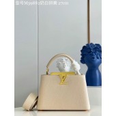 Imitation Louis Vuitton CAPUCINES BB M59882 Creme Beige JK5774uq94