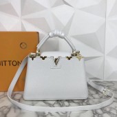 Imitation Louis Vuitton original Elegant Capucines BB Bags M94517 White JK1176zn33