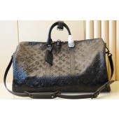 Knockoff Louis Vuitton KEEPALL BANDOULIERE M41146 black JK546Bt18