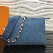 Louis Vuitton COUSSIN PM M57790 blue JK429Mc61