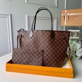 Louis Vuitton Damier Ebene Canvas Neverfull M41358 Red JK55Oq54