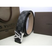 Louis Vuitton Damier Graphite Canvas Belt LV2050 Silver JK2924Rk60