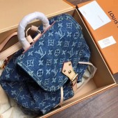 Louis Vuitton Denim Backpack M44460 blue JK1295sp14