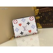 Louis Vuitton GAME ON ZIPPY COIN PURSE M80305 white JK184ta99