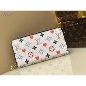 Louis Vuitton GAME ON ZIPPY WALLET M57491 white JK188dX32