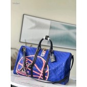 Louis Vuitton KEEPALL BANDOULIERE 55 M21105 Blue JK5704Bw85