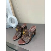 Louis Vuitton Monogram Canvas 7CM Or 10CM heels Slipper LV23017 JK1793rh54