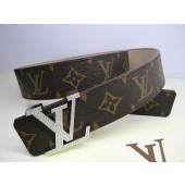 Louis Vuitton Monogram Canvas Belt LV2050 Silver JK2928rJ28