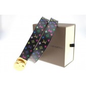 Louis Vuitton Monogram Multicolore Belt LV2052 Black Gold JK2917CI68