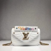 LOUIS VUITTON NEW WAVE CHAIN BAG PM M51683 white JK1745DI37