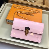 Louis Vuitton Original CHERRYWOOD CHAIN WALLET M63306 Rose Ballerine JK1455hk64