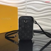 Louis vuitton original DOUBLE PHONE M69534 black JK746nB26