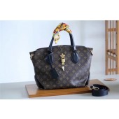 Louis vuitton original FLOWER ZIPPED TOTE MM M44347 black JK1424UE80