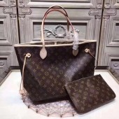 Louis Vuitton Original Monogram Canvas NEVERFULL 40156 Apricot JK2014fc78