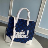 Louis vuitton original tote M46113 blue JK541sf78