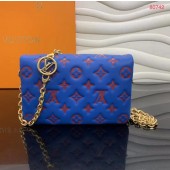 Louis Vuitton POCHETTE COUSSIN M80743 Blue & Red JK471Sy67