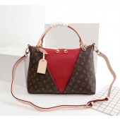 Louis Vuitton V TOTE MM M43949 red JK1618jo45